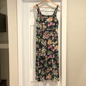 Old Navy Floral Maxi Dress - Navy, Pink, Yellow, Green